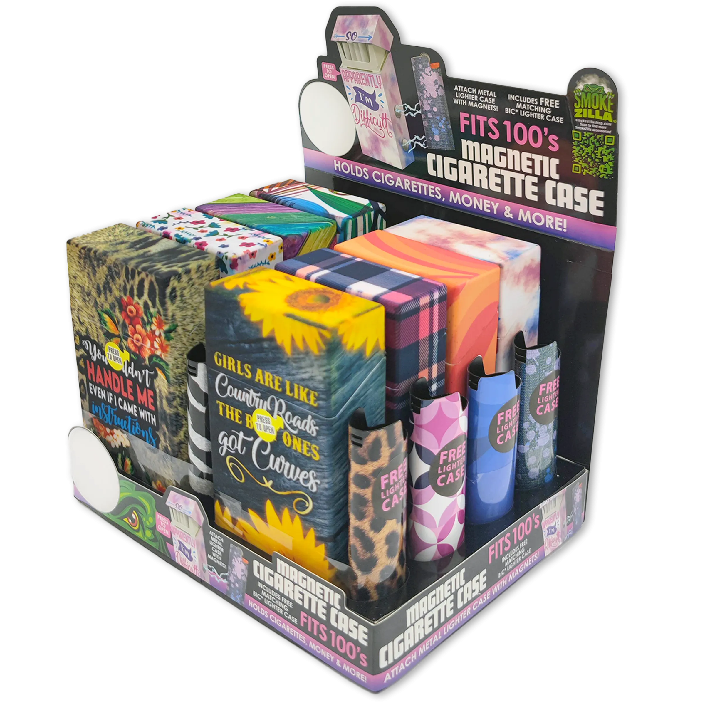 100s Cigarette Storage Case - 8 Pieces Per Retail Ready Display 23545