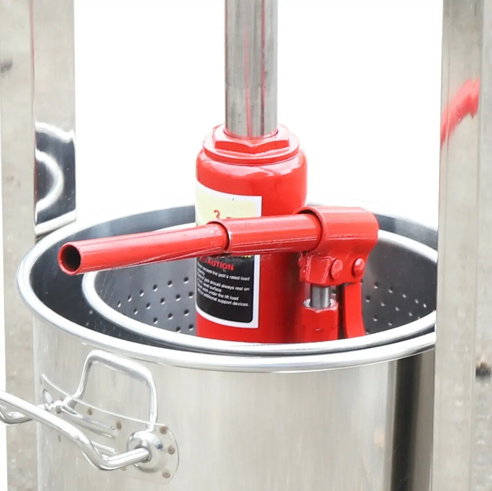 12L Fruit Crusher Pulper Masher Grinder Apple Grape Juice Maker Wine Cider Silver