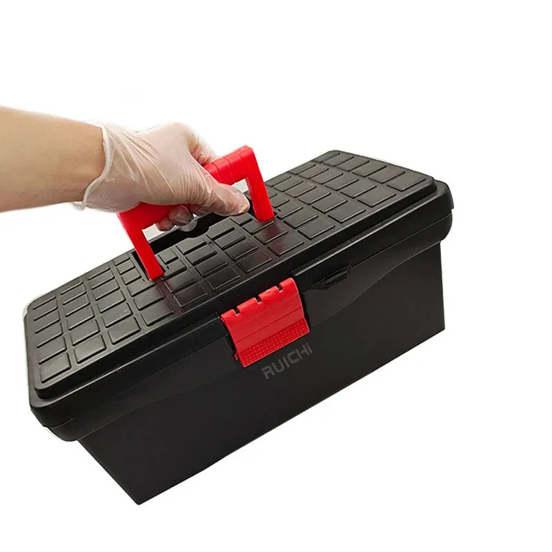 14 Inch Multi-functional Car Toolbox Double-layer Large Capacity Portable Hardware Storage Box Repair Tool Box Case Accessories