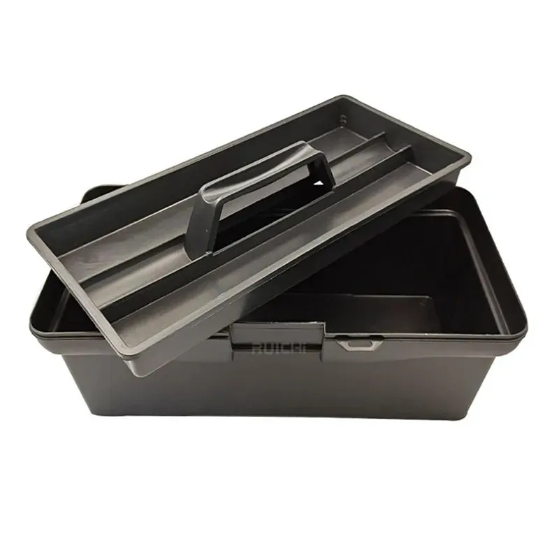 14 Inch Multi-functional Car Toolbox Double-layer Large Capacity Portable Hardware Storage Box Repair Tool Box Case Accessories