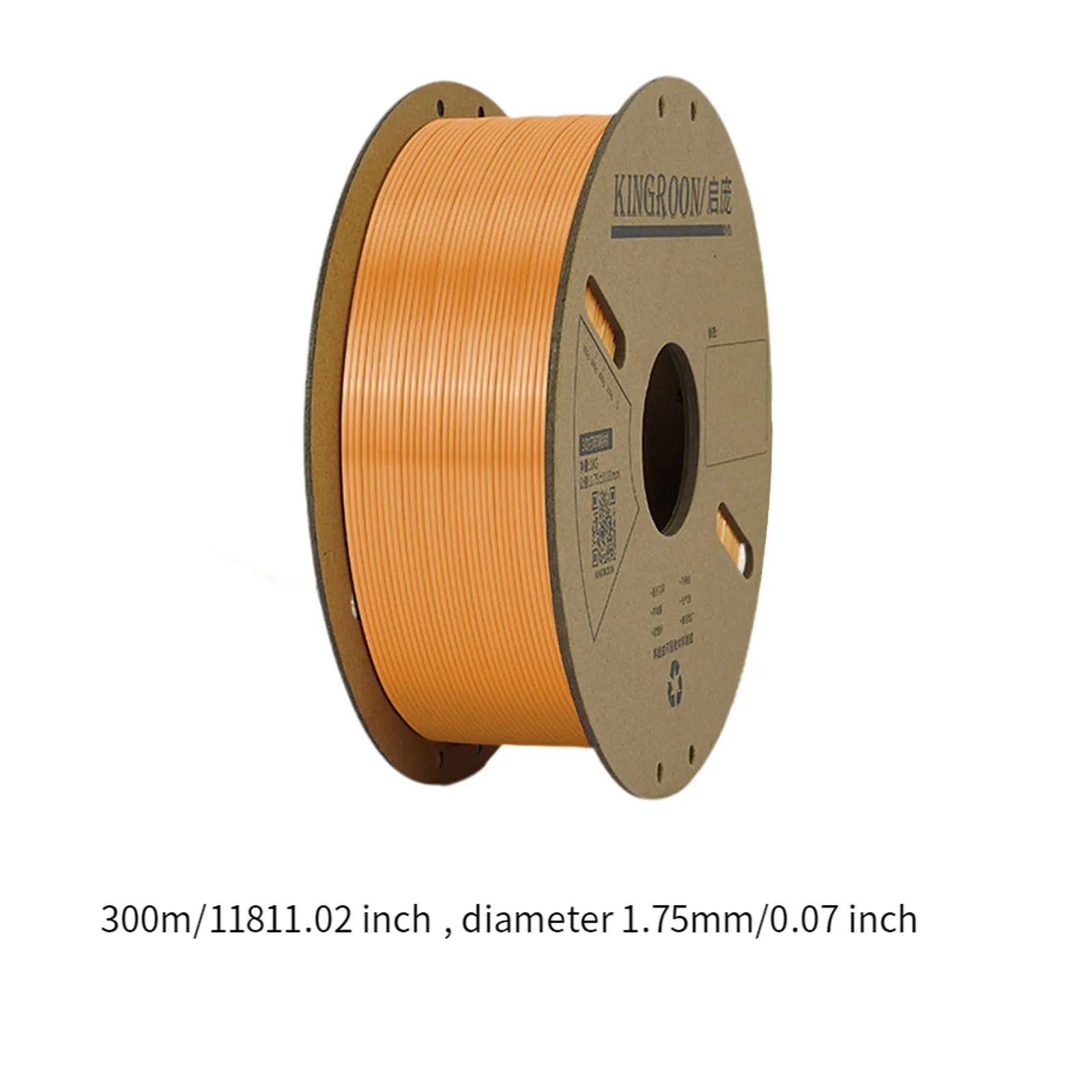 1.75mm Pla 3D Printers Filament Universal Accessories Neatly Wound Clog Free Orange