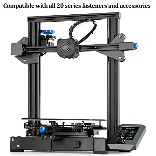 2020 V Aluminum Extrusion, 4PCS 700mm European Standard Anodized Extruded Aluminum Profile Extrusion Linear Rail for 3D Printer and CNC Machine DIY Projects- Black
