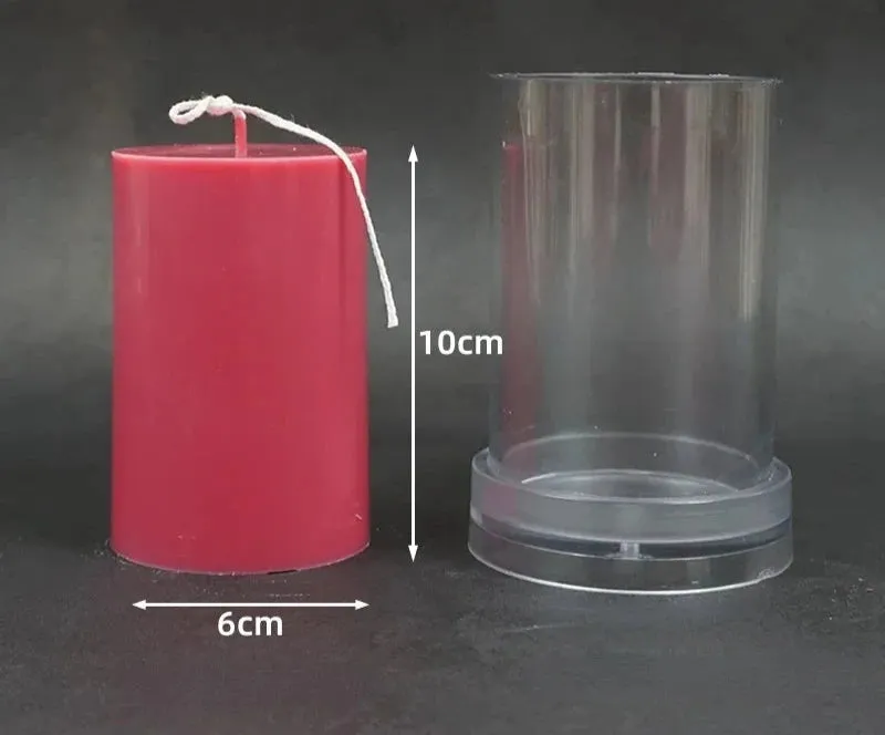 3D Flat Head Column Candle Making For Home Decoration
