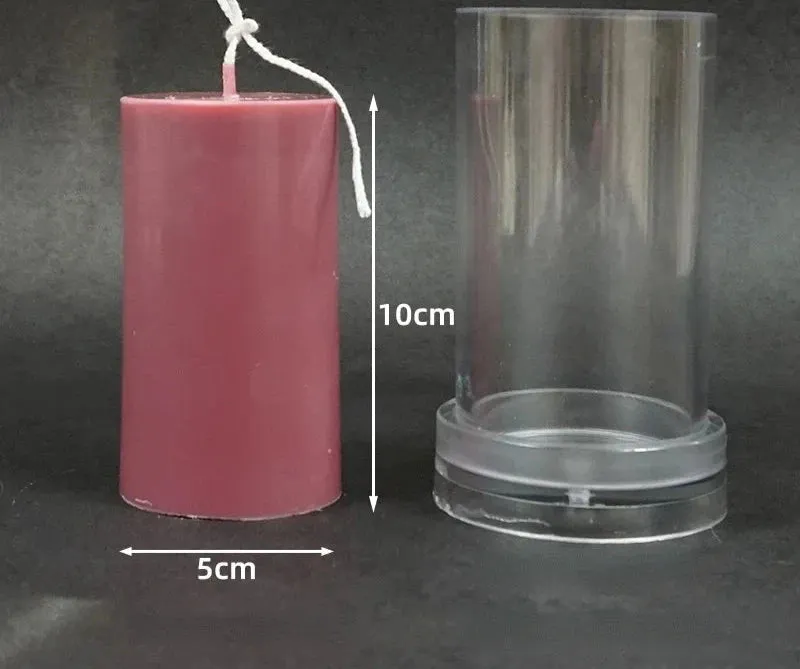 3D Flat Head Column Candle Making For Home Decoration