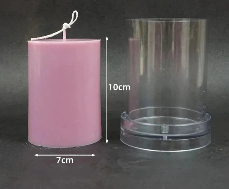 3D Flat Head Column Candle Making For Home Decoration