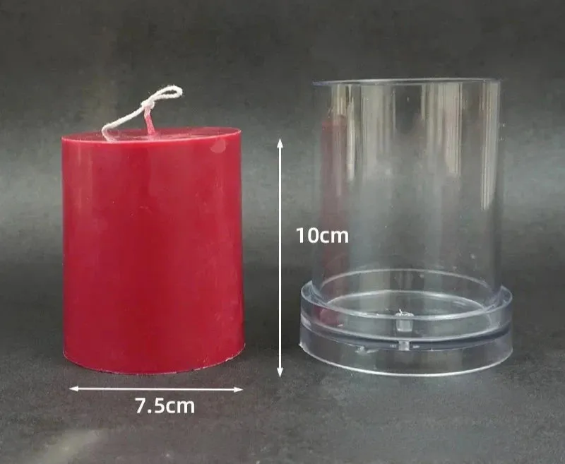 3D Flat Head Column Candle Making For Home Decoration