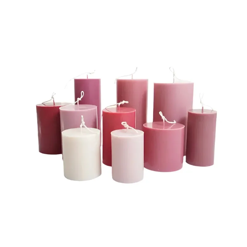 3D Flat Head Column Candle Making For Home Decoration