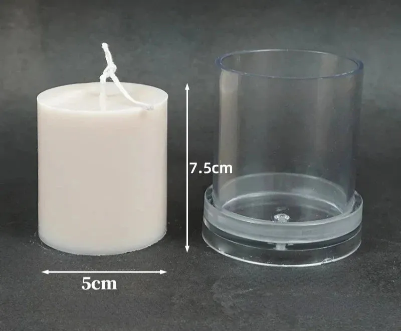3D Flat Head Column Candle Making For Home Decoration