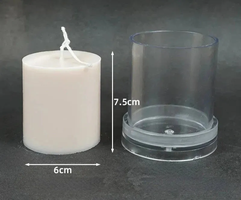 3D Flat Head Column Candle Making For Home Decoration