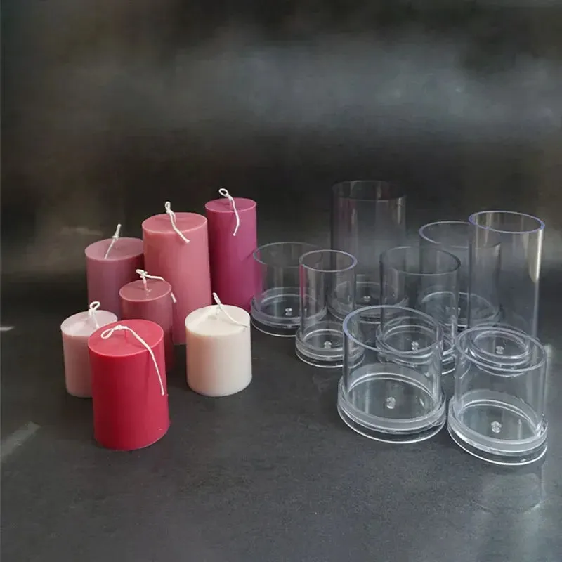 3D Flat Head Column Candle Making For Home Decoration