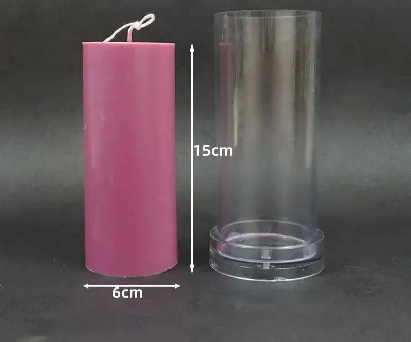 3D Flat Head Column Candle Making For Home Decoration