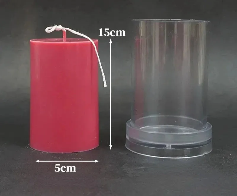 3D Flat Head Column Candle Making For Home Decoration