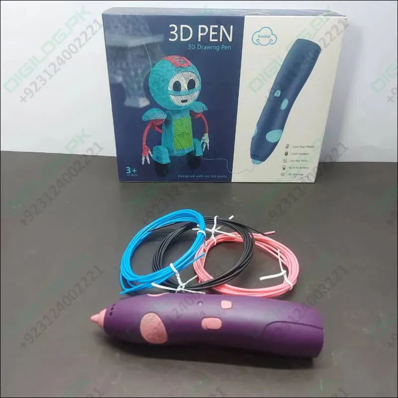 3d Pen For 3d Printing, Pcl Drawing Pen, Usb Chargeable 3d Pen With Safe Pcl Filament