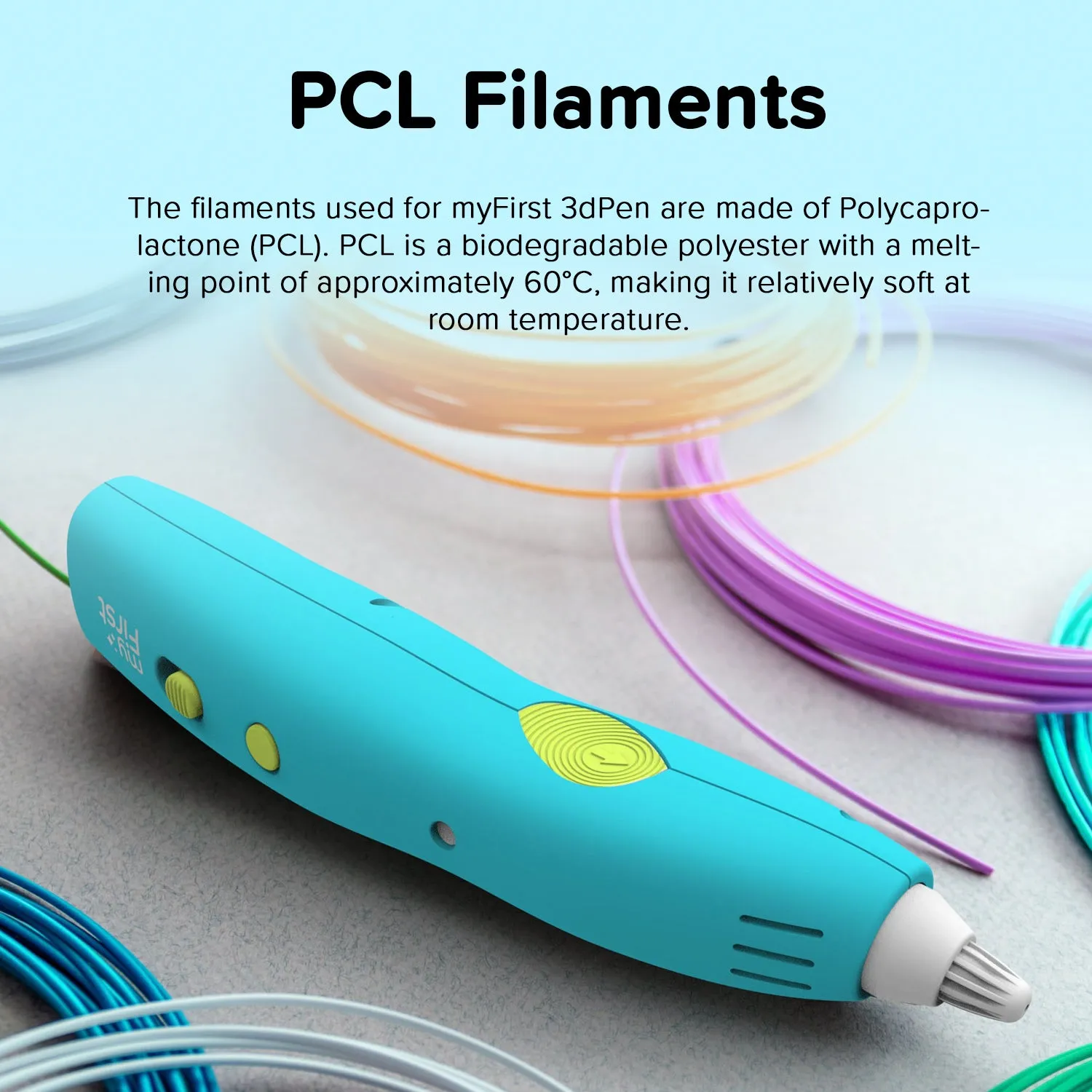 3D Pen for Kids w/ 9 Filaments and Stencil Book | myFirst 3dPen Make