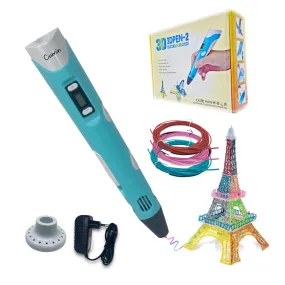 3D Pen with Adapter| 3D Pen for Kids| 3D Pen with 3 * 1.75MM PLA Filaments 10m Each| 3D Printing Pen | 3D Pen Set with PLA Filament Included - Ready to Create (Adapter)