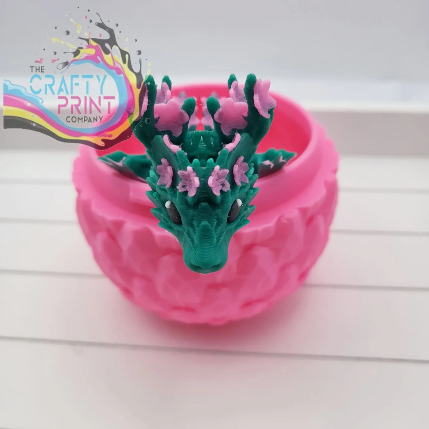 3D Printed Baby Cherry Blossom Dragon in Egg