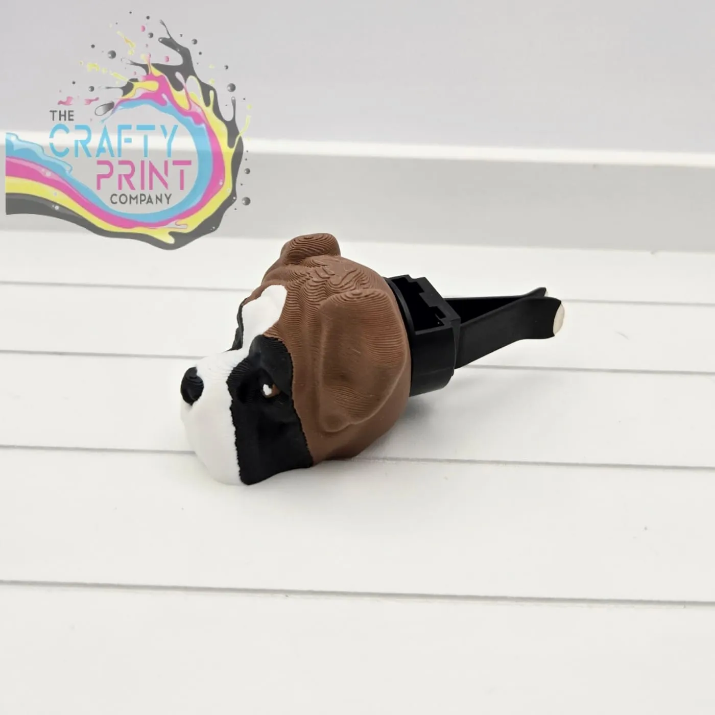 3D Printed Boxer Dog Car Air Freshener Vent Clip
