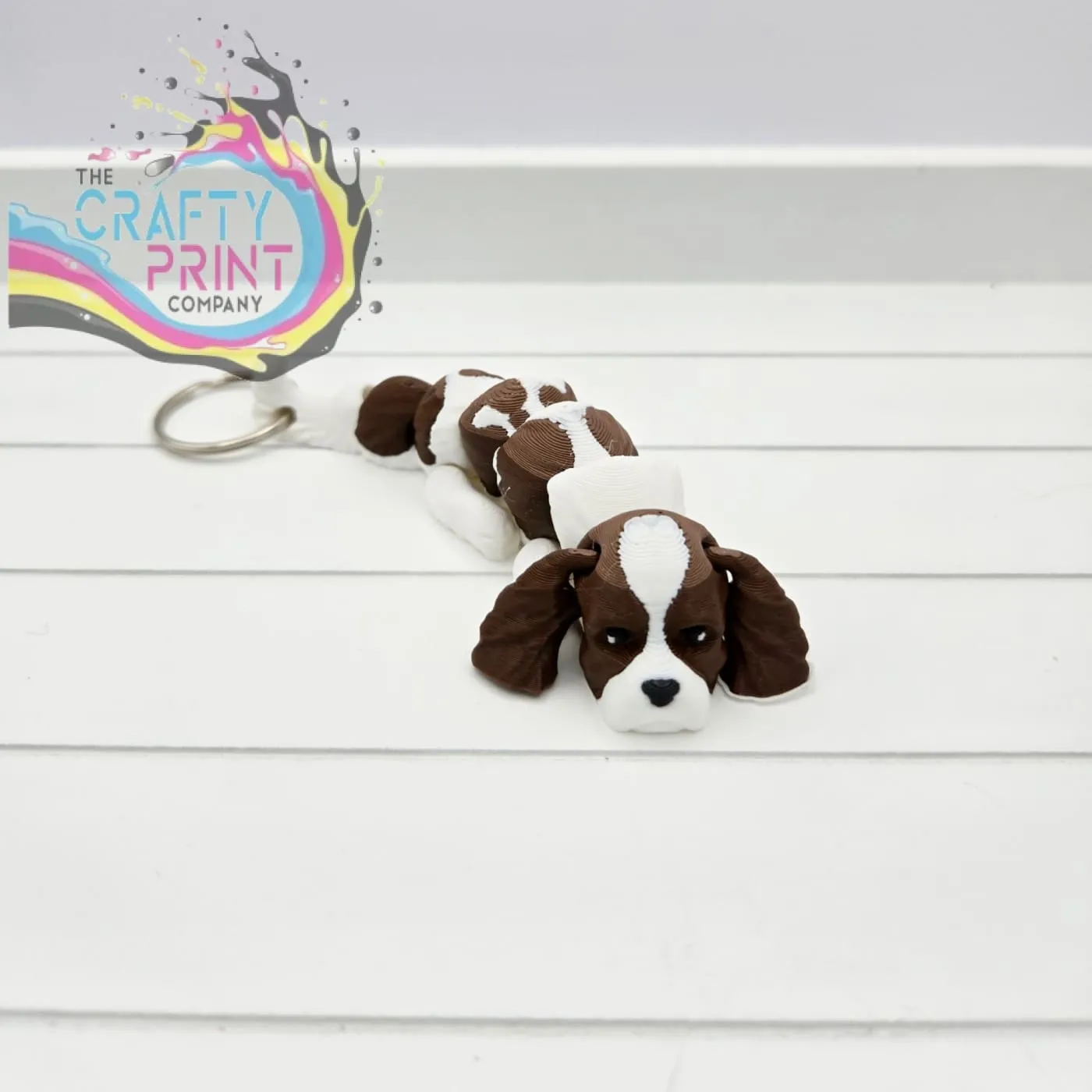 3D Printed Cocker Spaniel Articulated Flexi Keyring/Fidget