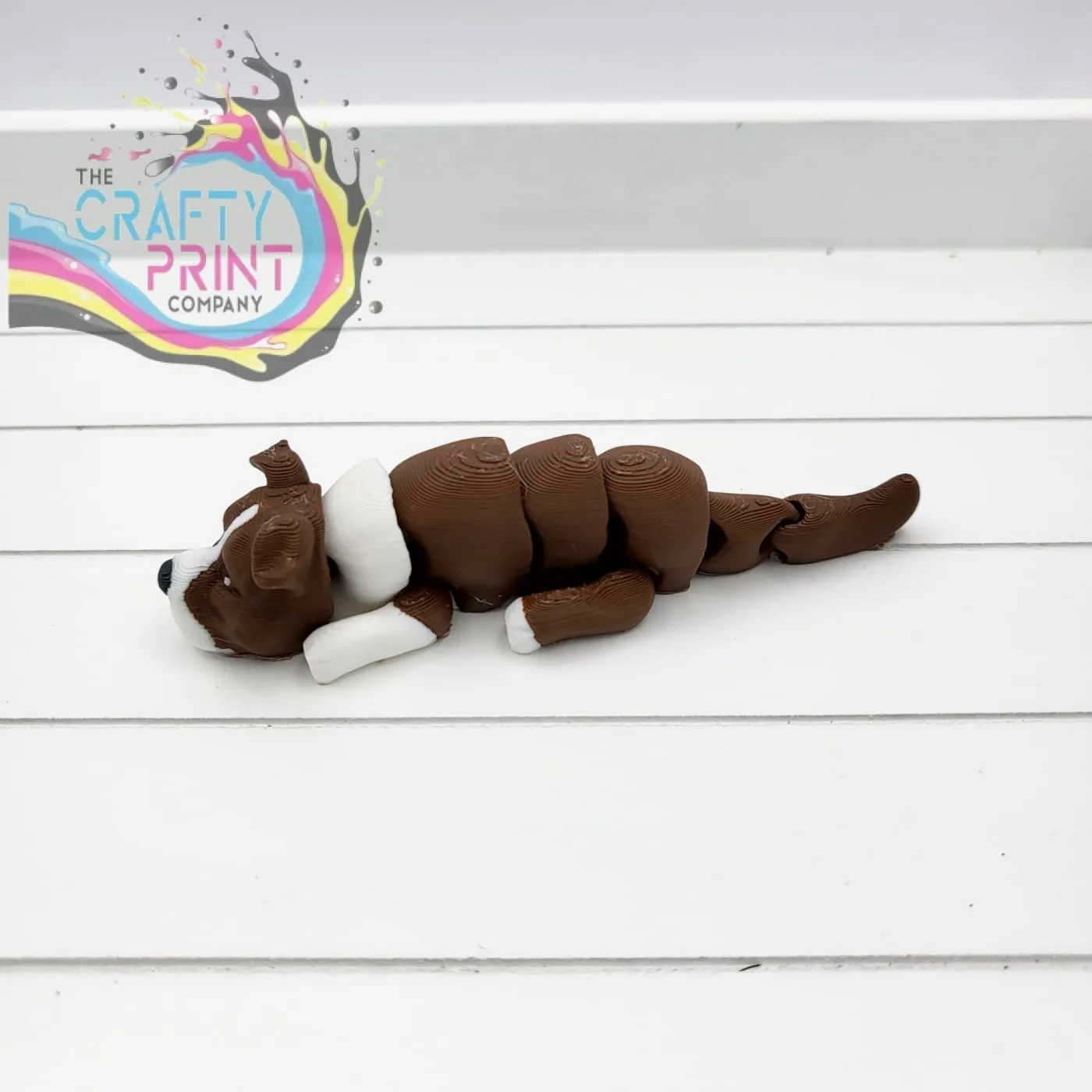 3D Printed Staffy Articulated Flexi Keyring/Fidget