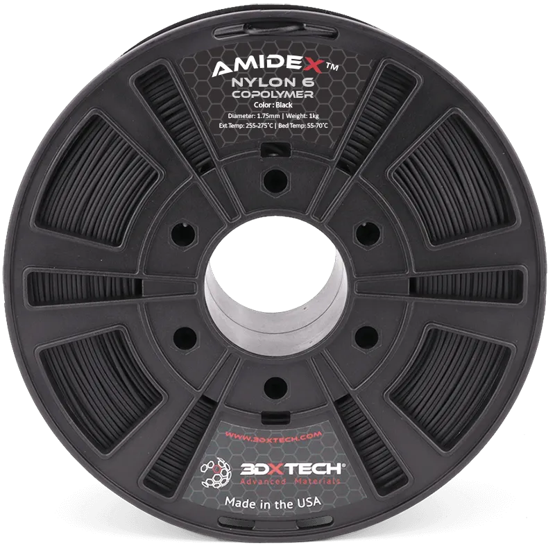 3DXTech Amidex Nylon 6-66 CoPolymer Filament 1.75mm 1KG Black