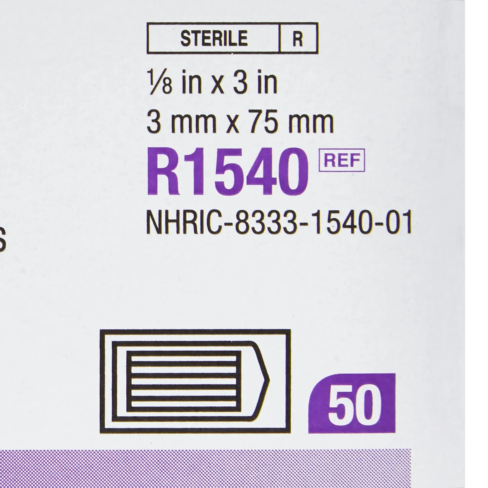 3M Steri-Strip Skin Closure Strips, Non-Woven Material, Reinforced Strip, White, 1 Box of 50