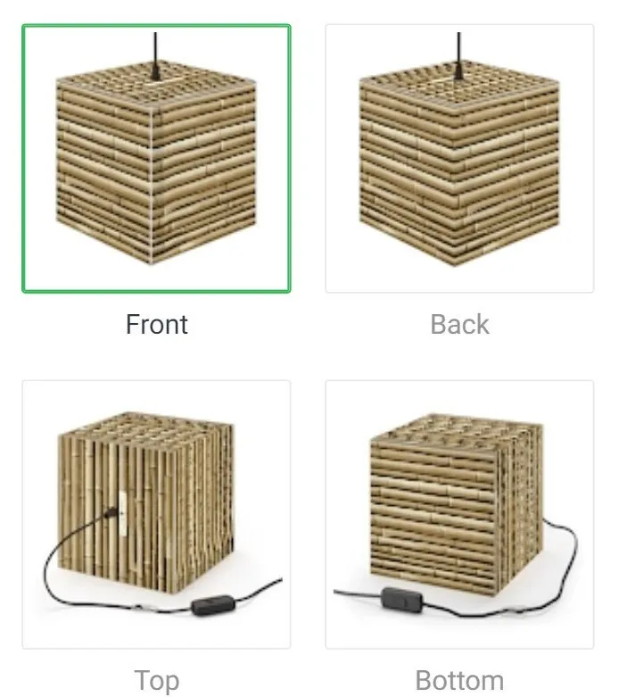 4 styes Bamboo Poles 3D Printed Square Cube Lamp,Contemporary/Modern/Trendy Light Feature/Home Decor Gifts, stackable, Vertical/Horizontal