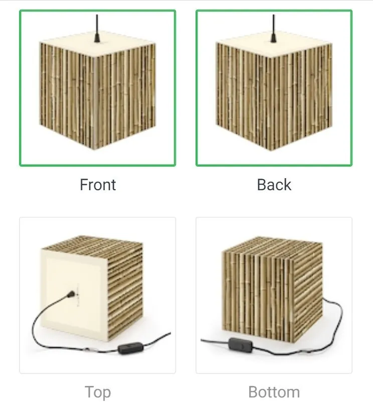 4 styes Bamboo Poles 3D Printed Square Cube Lamp,Contemporary/Modern/Trendy Light Feature/Home Decor Gifts, stackable, Vertical/Horizontal