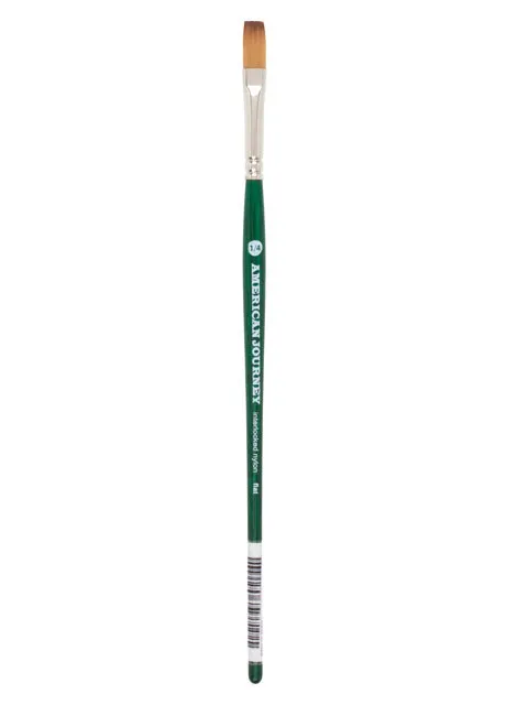 American Journey Interlocked Synthetic Brush - Flat, Size 1/4"