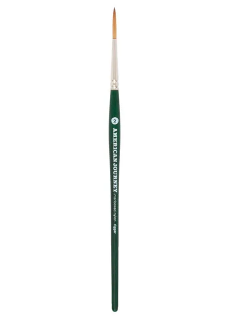 American Journey Interlocked Synthetic Brush - Rigger, Size 2