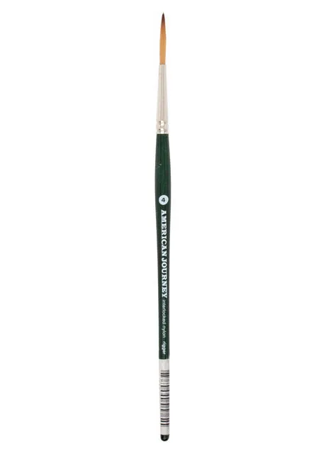 American Journey Interlocked Synthetic Brush - Rigger, Size 4