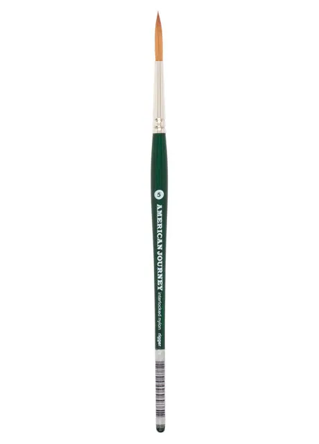 American Journey Interlocked Synthetic Brush - Rigger, Size 5