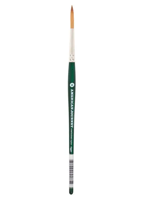 American Journey Interlocked Synthetic Brush - Rigger, Size 6