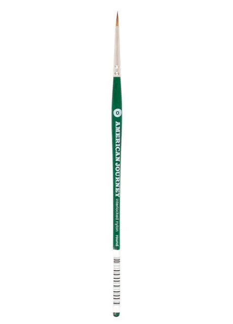 American Journey Interlocked Synthetic Brush - Round, Size 0