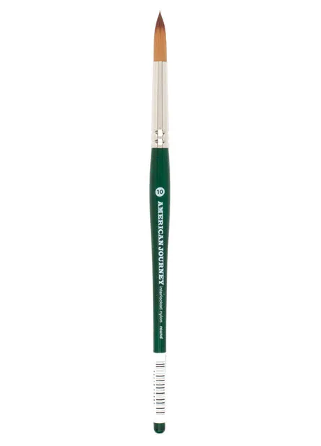 American Journey Interlocked Synthetic Brush - Round, Size 10