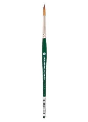 American Journey Interlocked Synthetic Brush - Round, Size 8