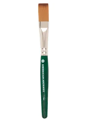 American Journey Interlocked Synthetic Brush - Travel Flat, 1/2"