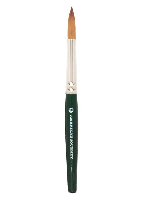 American Journey Interlocked Synthetic Brush - Travel Round, Size 10