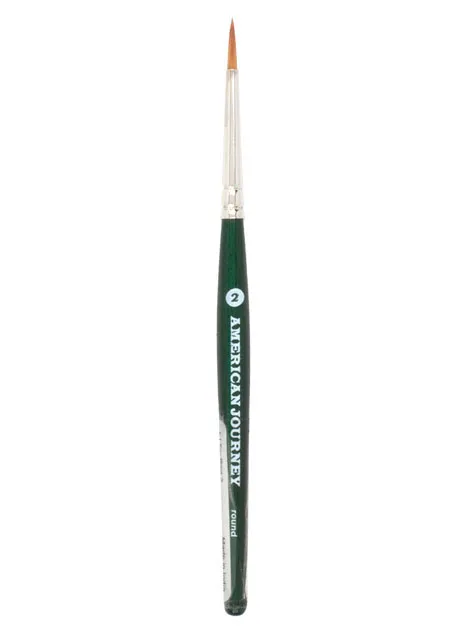 American Journey Interlocked Synthetic Brush - Travel Round, Size 2