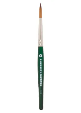 American Journey Interlocked Synthetic Brush - Travel Round, Size 6