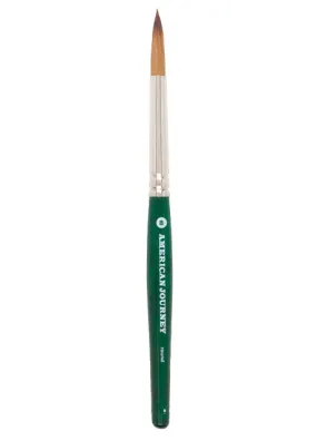 American Journey Interlocked Synthetic Brush - Travel Round, Size 8