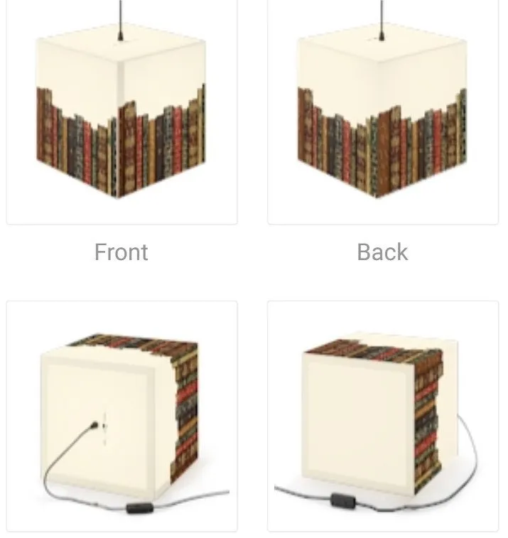 Ancient Books Spines 3D Printed Square Cube Lamp,Contemporary/Modern/Trendy Light/Home Decor Gifts, Stackable Lights