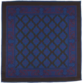 Ancient Madder Silk Pocket Square - Brown - 43x43cm