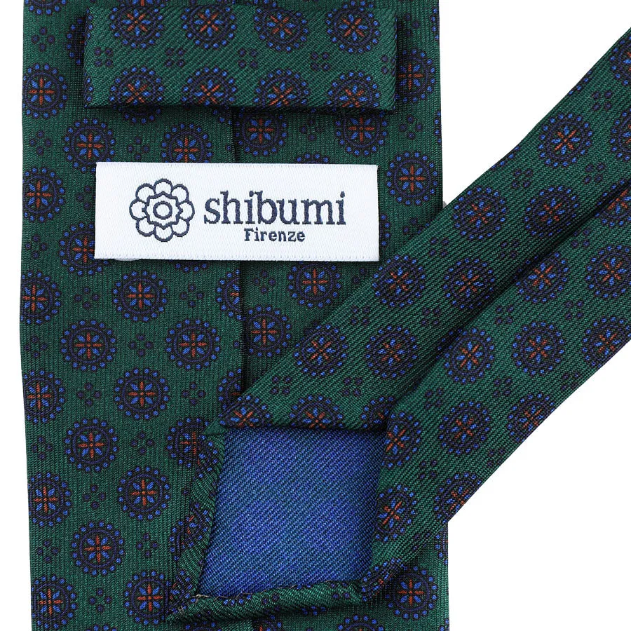 Ancient Madder Silk Tie - Forest - Hand-Rolled
