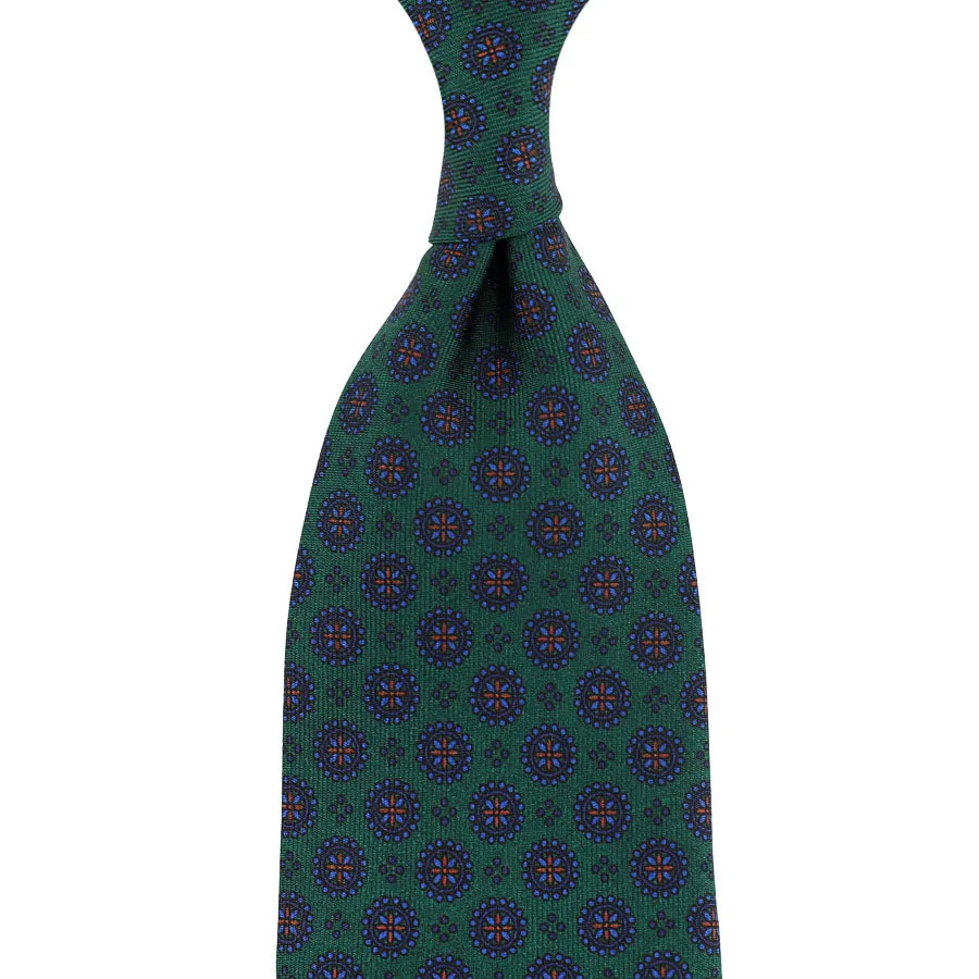 Ancient Madder Silk Tie - Forest - Hand-Rolled