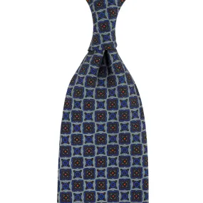Ancient Madder Silk Tie - Grey - Hand-Rolled