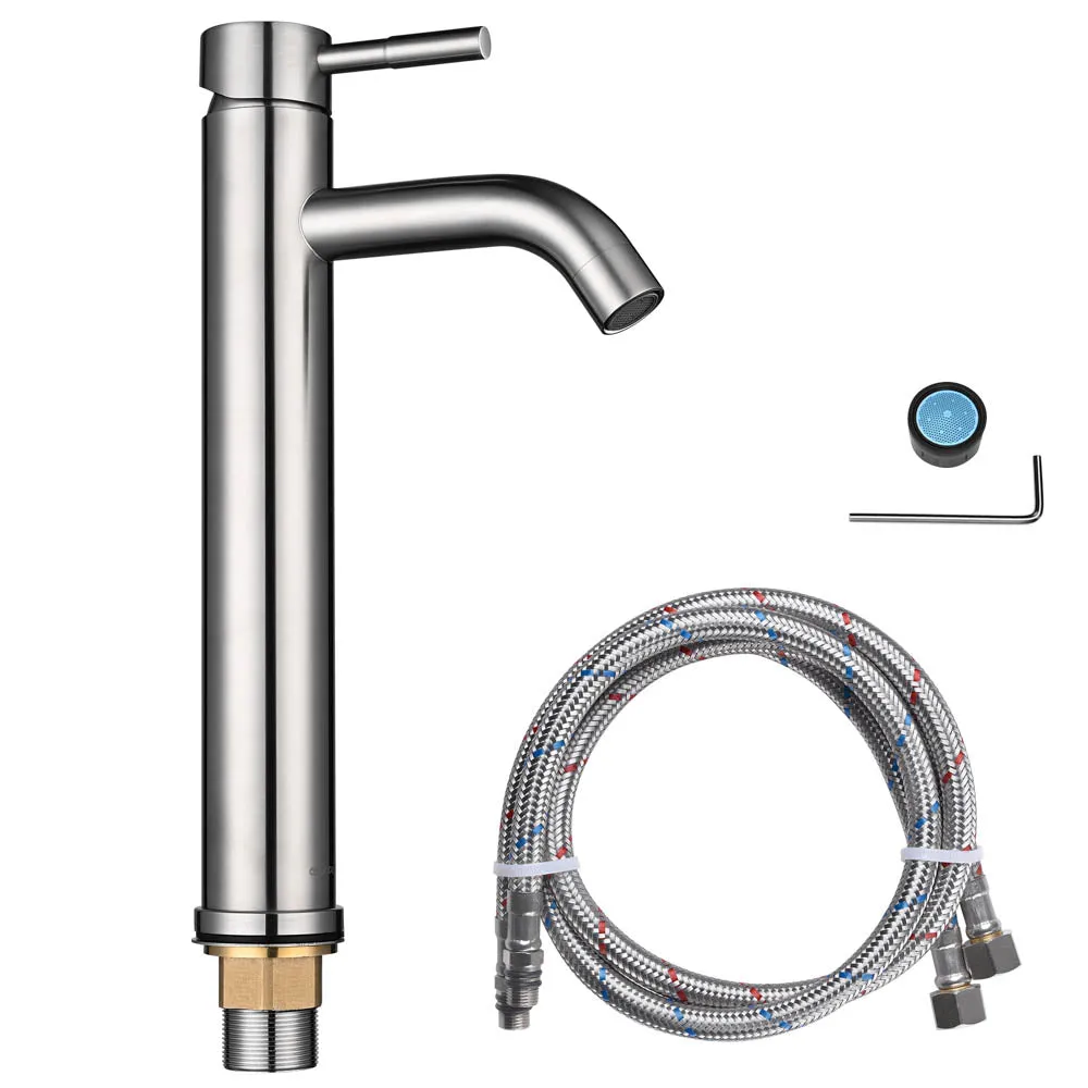Aquaterior Modern Tall Bathroom Vessel Faucet 12"H