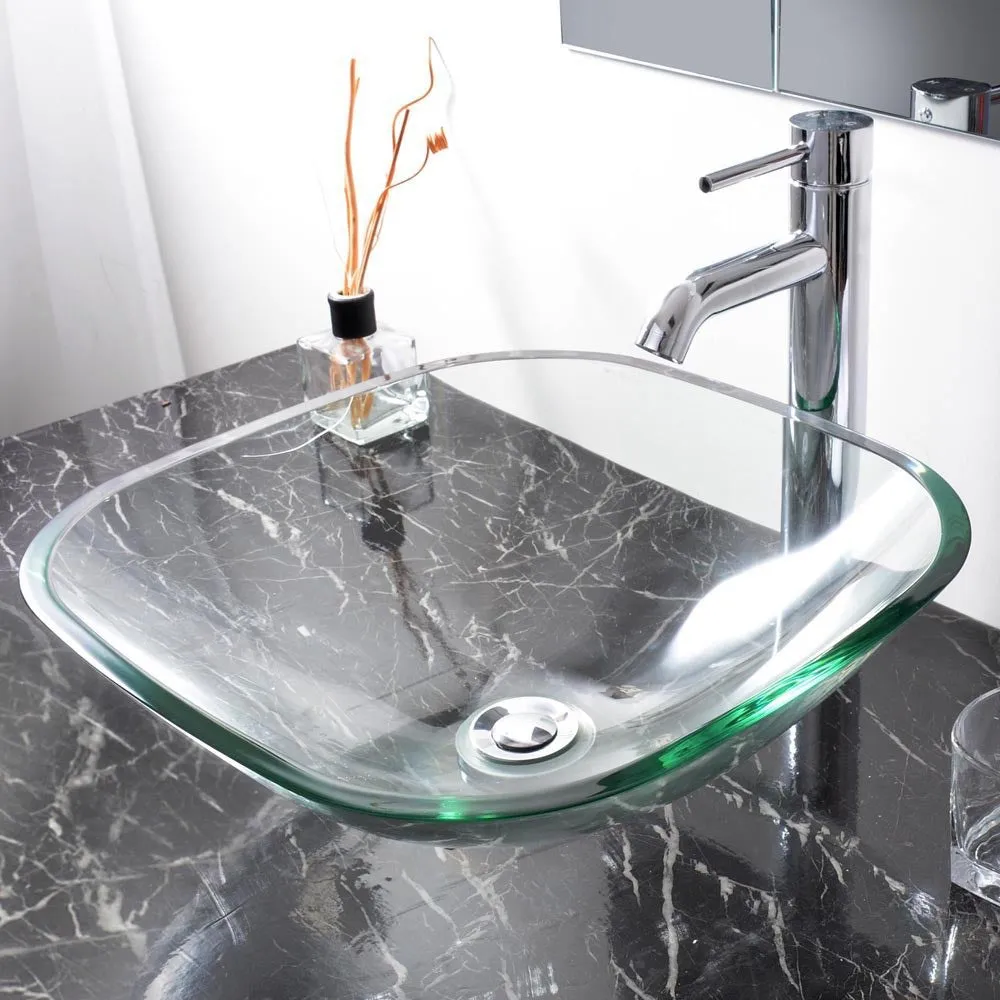 Aquaterior Modern Tall Bathroom Vessel Faucet 12"H