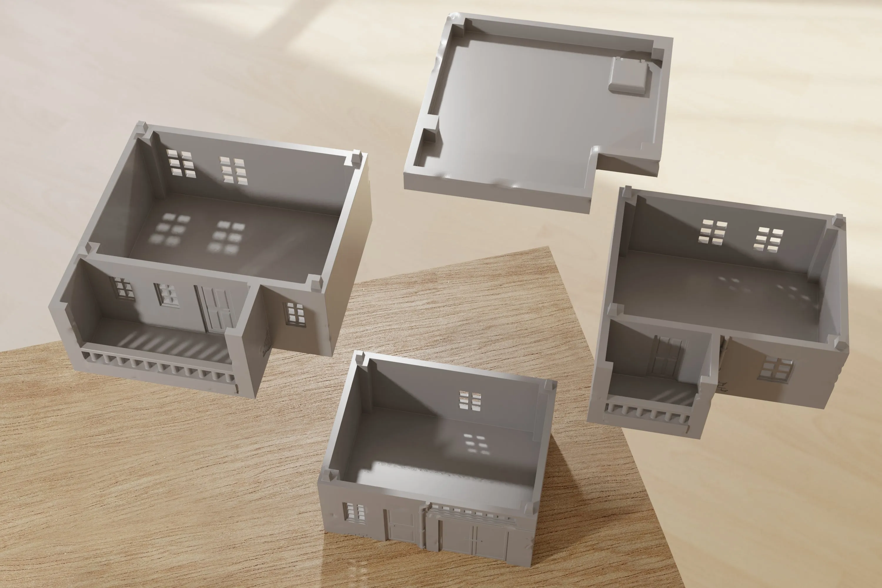 Arab Urban Houses Set - Digital Download .STL Files for 3D Printing