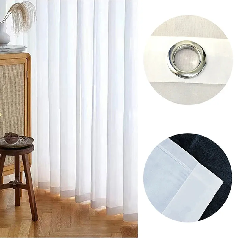 Asazal Solid White Tulle Luxurious Curtains