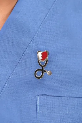 Bahrain Stethoscope flag pin